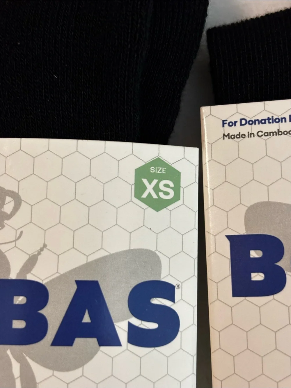 Bombas Black Crew Socks - 3 pair - Sz XS. NWT
